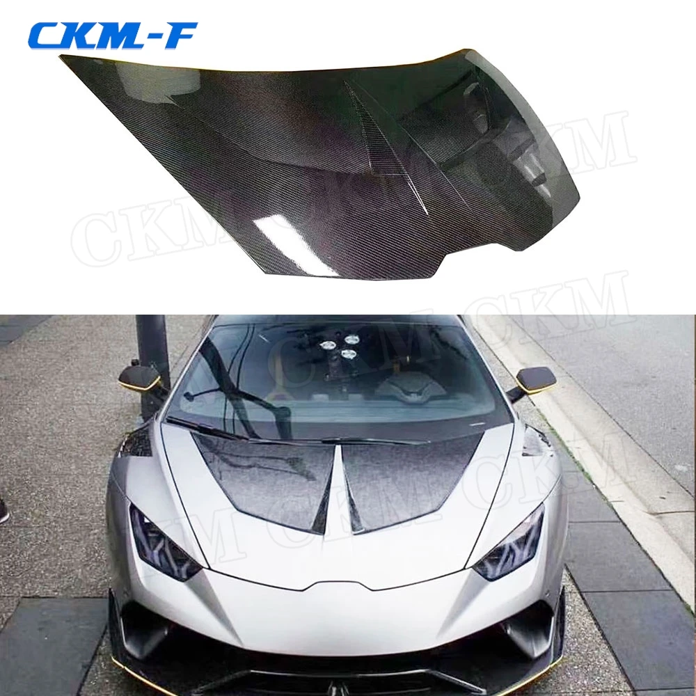 

Carbon Fiber Material Front Bumper Engine Hood Body Kits For Lamborghini Huracan LP580 LP610 1016 Style 2014-2019