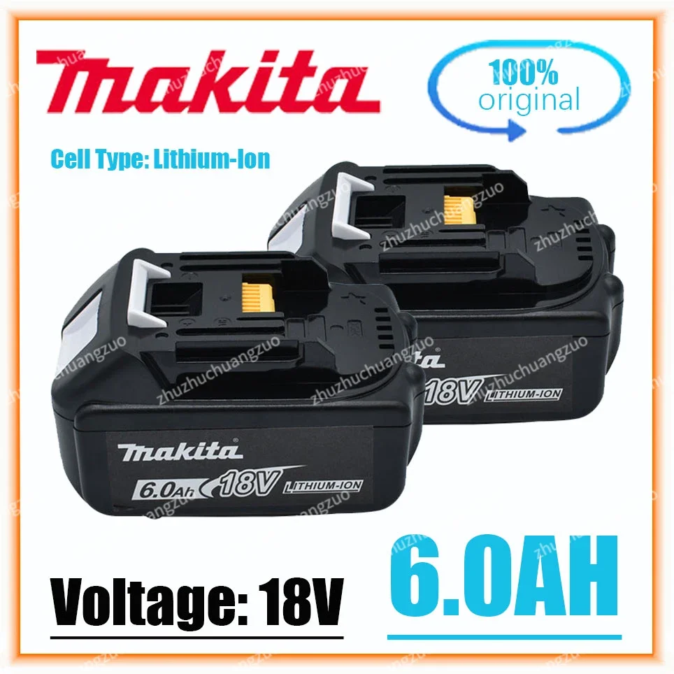 

Makita Original 18V Makita 6000mAh Lithium ion Rechargeable Battery 18v drill Replacement Batteries BL1860 BL1830 BL1850 BL1860B