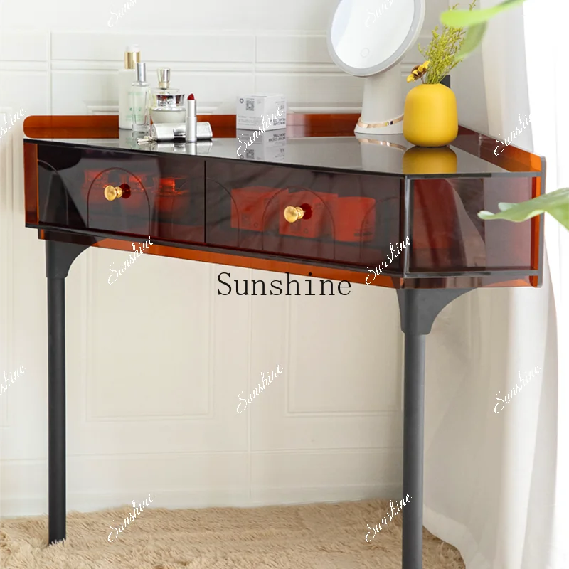 

Italian transparent acrylic dresser corner small bedroom dressing table FT