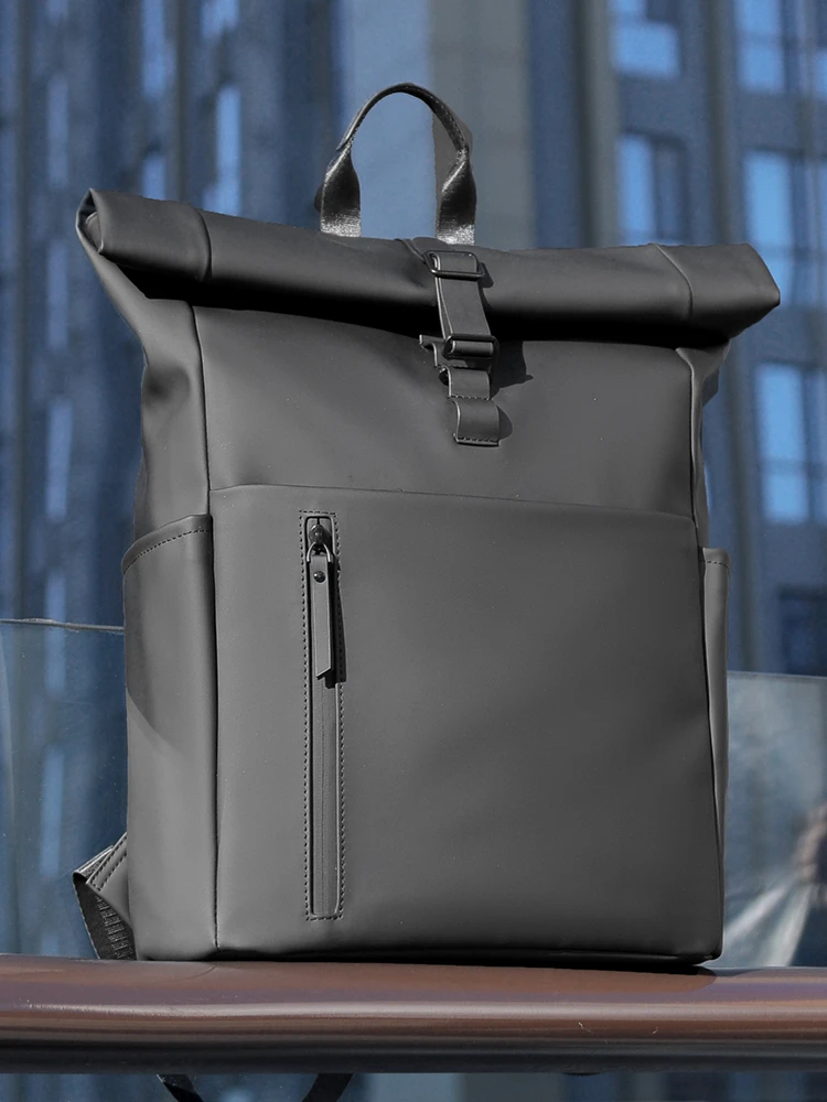 Faionable Vertical Zipper Commuter Bapa Nylon Waterproof Travel Laptop Bag Youth Men's Soft oulder Bag with kets