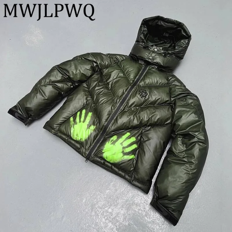 

MWJLPWQ Unisex Thickened Warm Down Coats Men High Street Personalized Trend Mertra Cotton-Padded Jacket 2025 Autumn Winter 12558