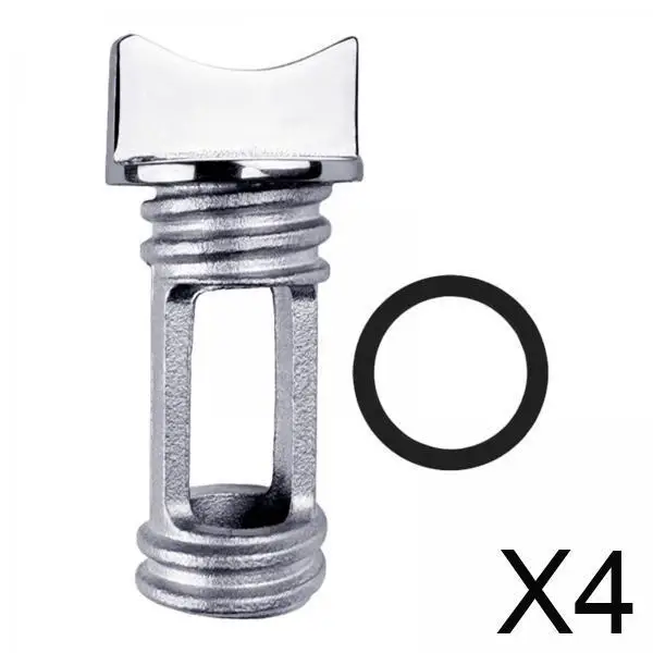 

4xKayak Boat Drain Plug Yacht Raft Drain Hole Stopper Bung Stainless Steel black