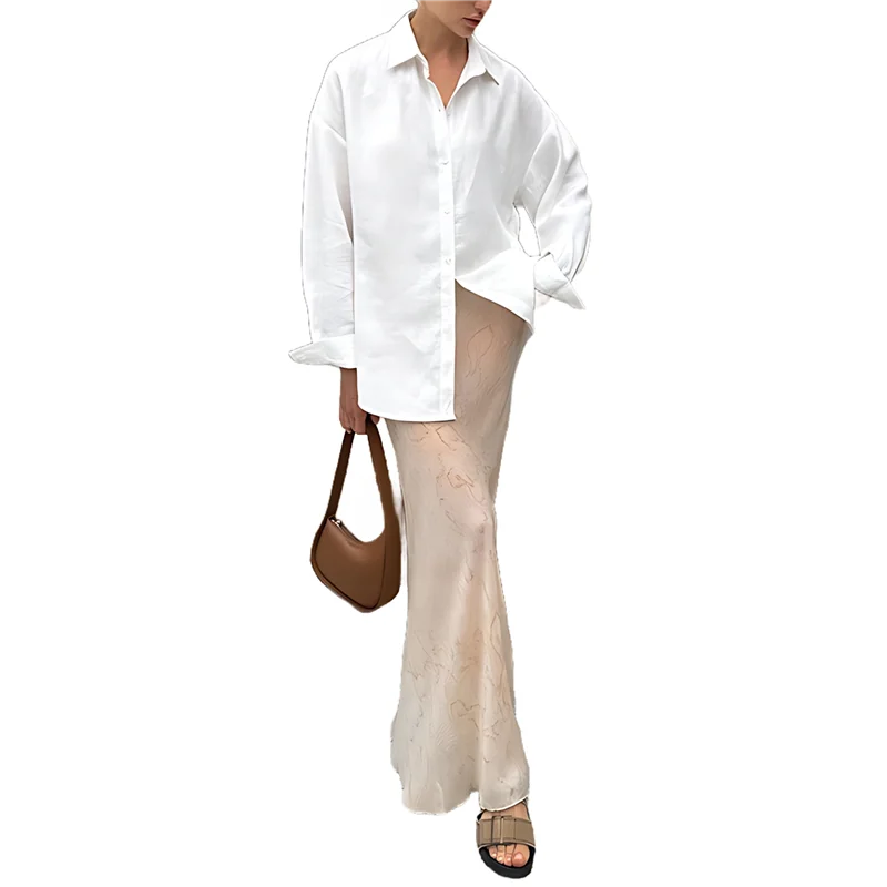 

AOAO-Women Long Sleeve Beach Shirt Blouses Bathing Suit Cover Up Button Down Collar