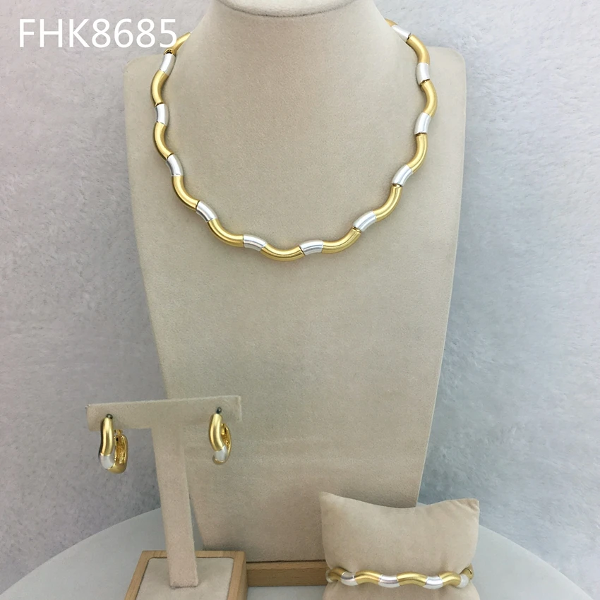 Imagem -06 - Yuminglai Dubai Jewlery Fino Clássico Simples Conjuntos de Jóias para Mulher Fhk14074