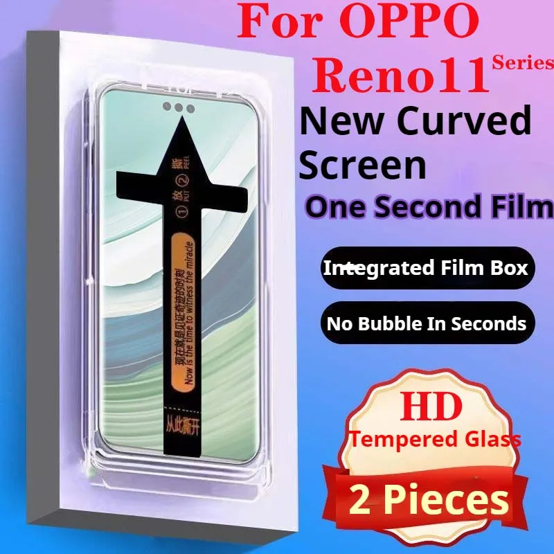 Reno11 Screen Protector For OPPO Reno 11Pro Second Pasting Reno11Pro Curved Tempered Glass Protective Film Dust-Free HD