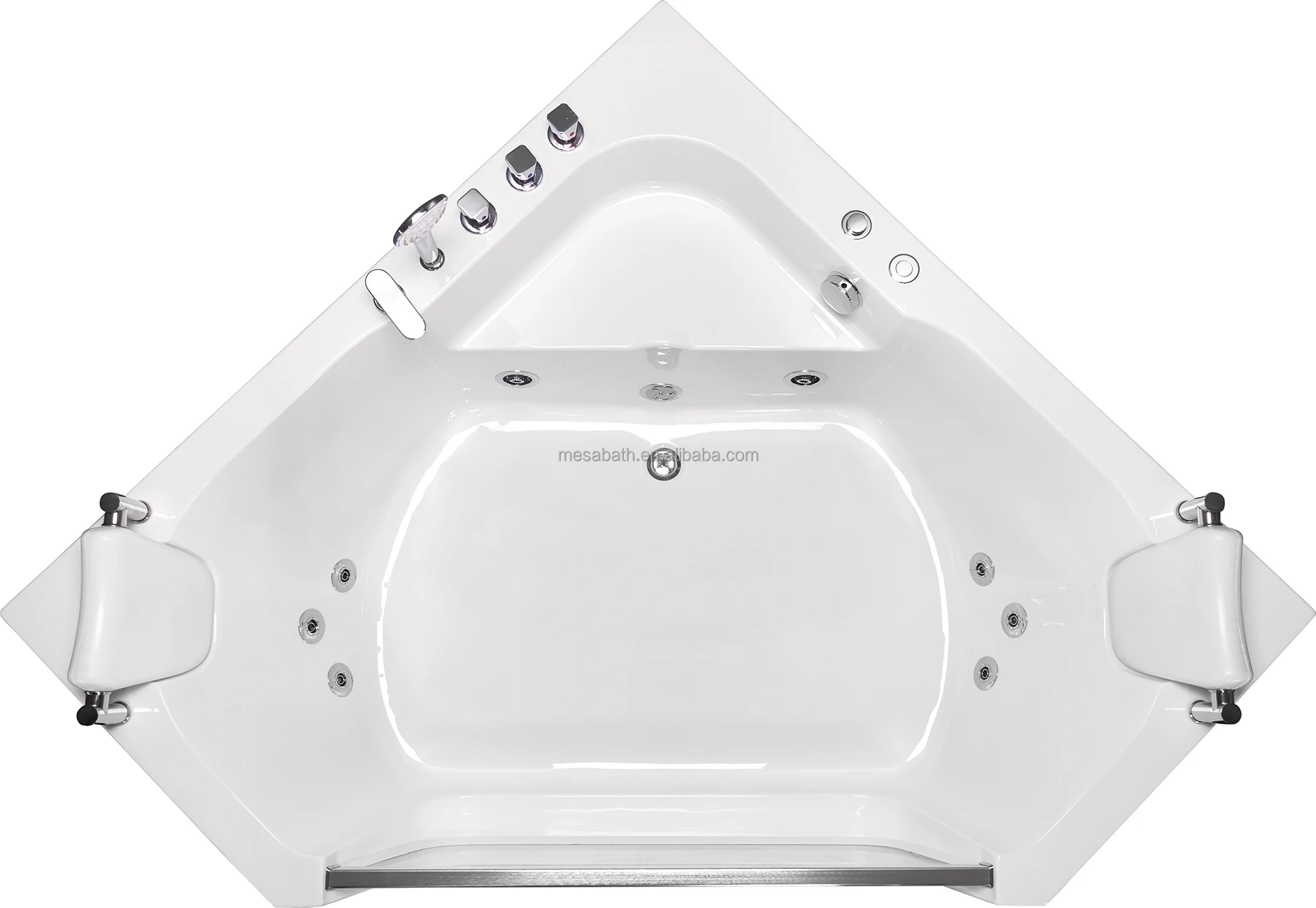 Luxury 150cm Acrylic External Hydro Massage Whirlpool Tub Bathtub With Speaker