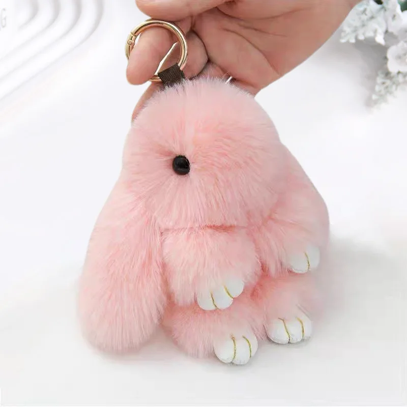 Брелок с мультяшным кроликом, кулон, плюшевая кукла, брелок для ключей, сумка, креативная кукла, подарок, кулон, оптовая продажа