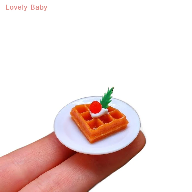 【BBS】4 Stuks Poppenhuis Mini Keuken Wafel Melk Set Miniatuur Handgemaakte Voedsel Speelgoed Scène Rekwisieten Met Accessoires Fantasiespel speelgoed