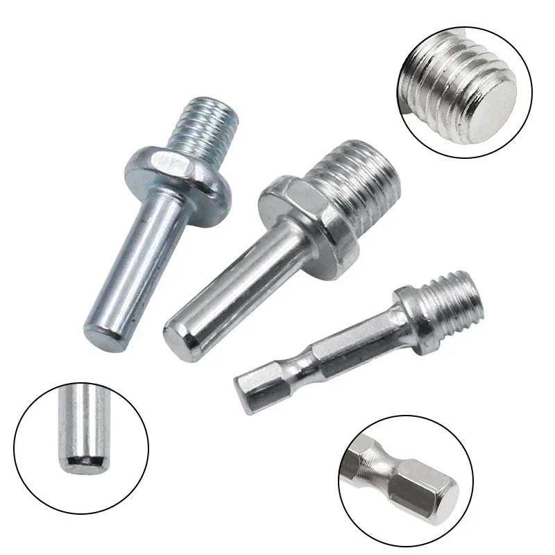 3pcs M14/M10 Thread Interfaces Connection Adapter Polisher Conversion Connection Adapter Different Thread Conversion Accessories