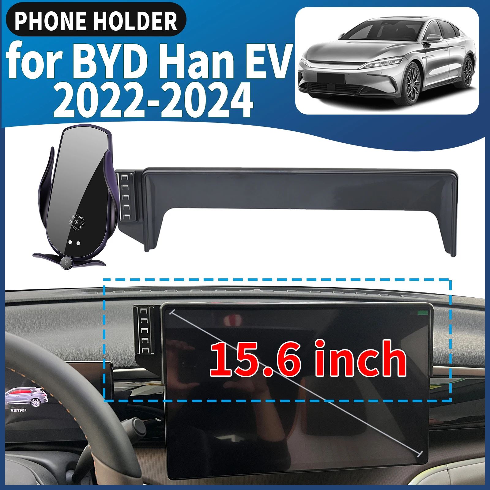 

fit for BYD Han EV 2022-2024 15.6inch ​​​​Car Phone Holder Mount Vehicle-Specific GPS Navigation Easy Installation accessoires