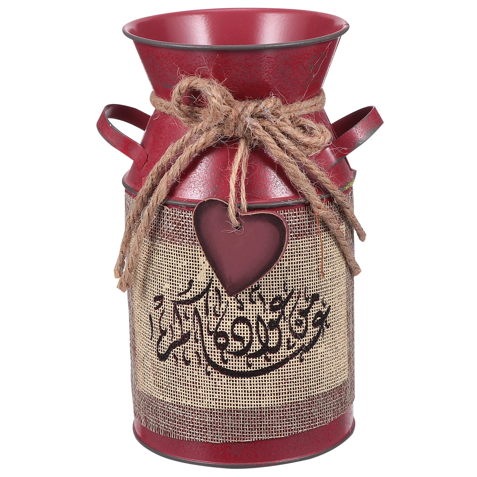 

Vintage Style Iron Flower Bucket Retro Planting Container Excellent Iron Art Planter for Home Garden Office Decor