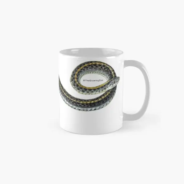 Garter Snake Painting Classic  Mug Image Cup Printed Coffee Design Drinkware Picture Tea Simple Handle Round Gifts Photo