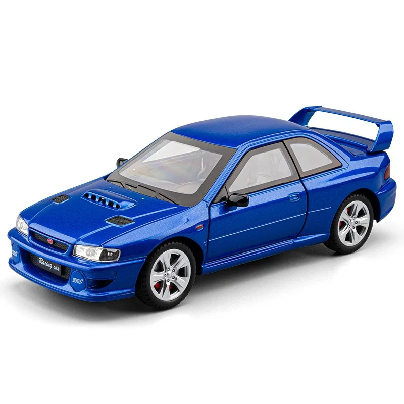 

Модель спортивного автомобиля Che Zhi 1:24 Subaru из сплава, имитирующая реалистичные характеристики, детская игрушечная машинка со звуком и светом, откатывающаяся назад