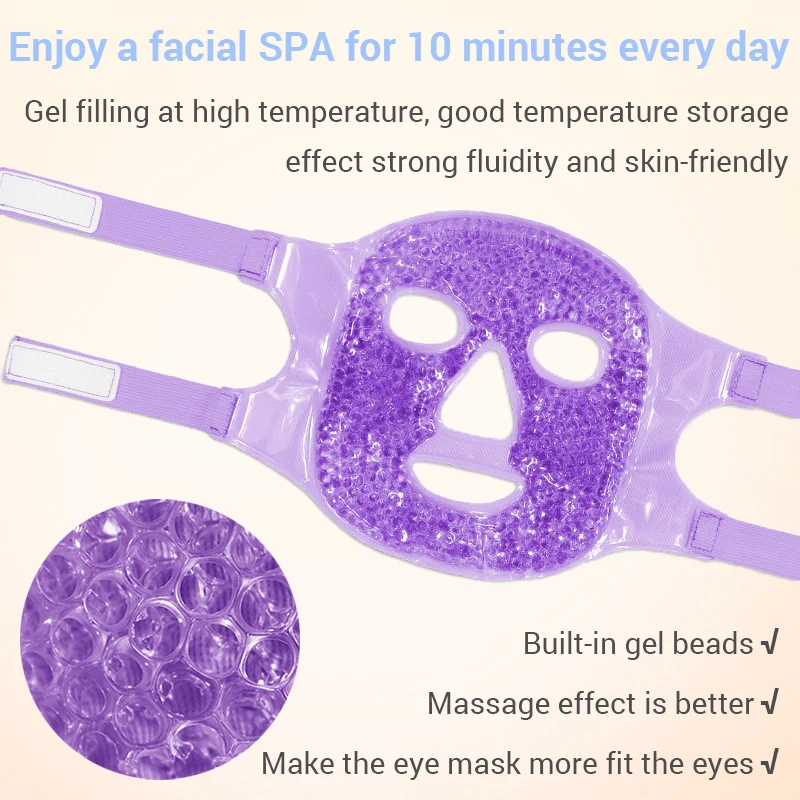 SPA ijskoude en warme warmte volgelaats oogmasker slaapmasker voor het verminderen van donkere kringen, gezichtsbehandeling huidverzorging schoonheidsverjonging