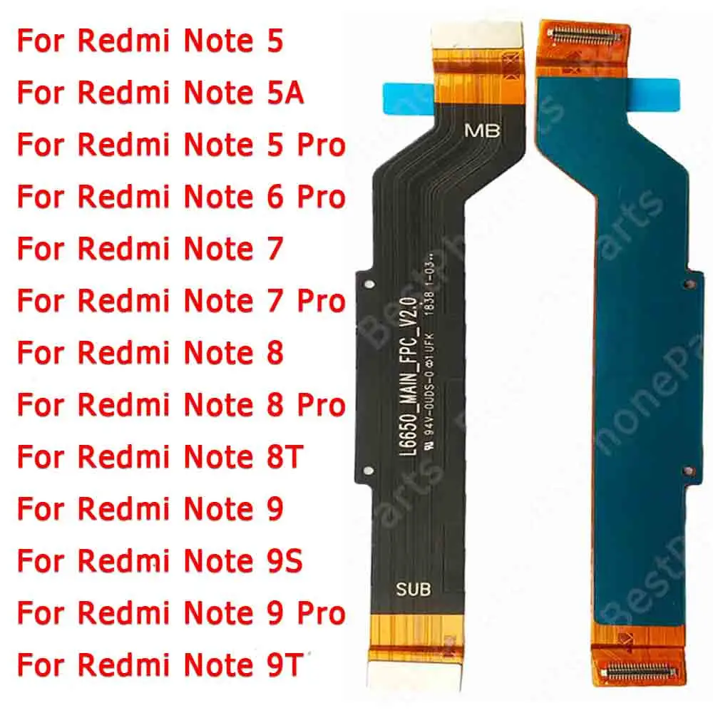 For Xiaomi Redmi Note 7 8 8T 9 Pro 9S 9T 5 5A 6 New Repair Spare Parts Motherboard Connector Main Board Flex Cable