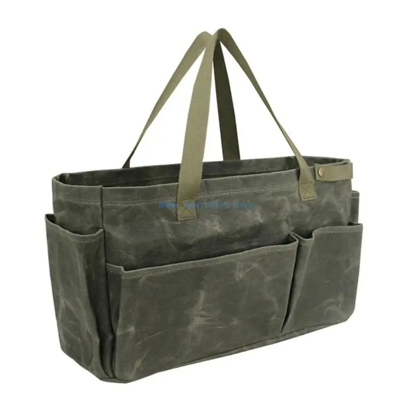 

K43C Heavy Duty Canvas Storage Bag for Outdoor Cooking Camping Pots Large Capacity Waterproof with Convenient Carry Handle