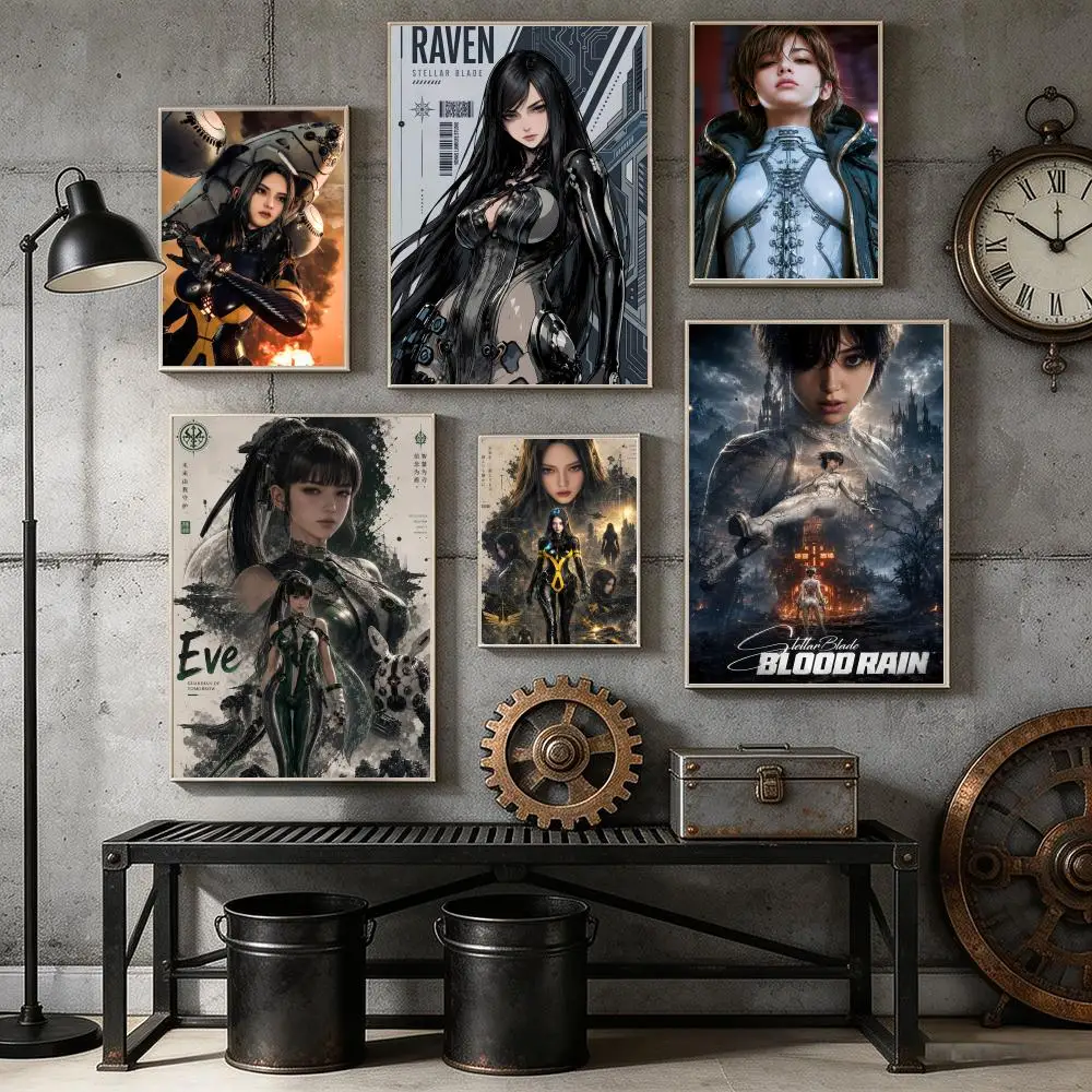 S-Stellar B-Blade Hot Game Painting Calligraphy Canvas Poster Bedroom Living Room bar Hallway House interior Wall Decor