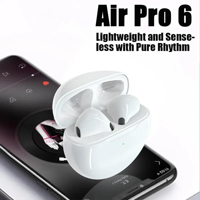 Nuovo originale Air Pro 6 TWS cuffie Wireless Fone auricolari Bluetooth Mic Pods In Ear auricolari auricolari cuffie sportive per Xiaomi