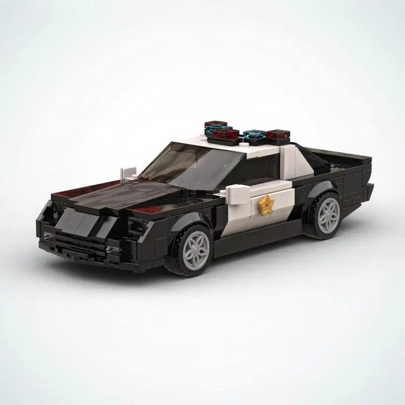 

66561 Police Car Model Small Particle Building Block Set MOC Technical Cars Parts Toys Gift Compatible With Legoeds