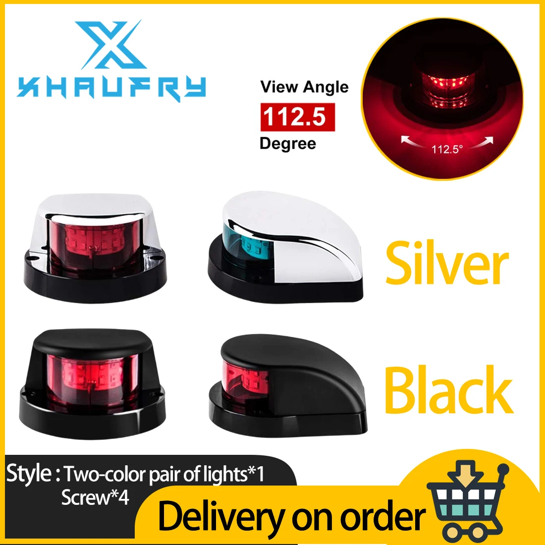 2Pcs LED Boat Navigation Light Boat Port and Starboard Navigation Light for Pontoon and Fishing Boat