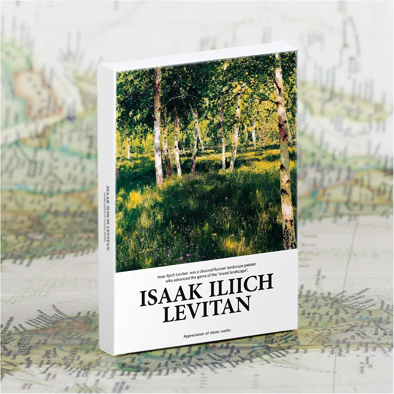 30Sheets Isaak Iliich Levitan Painting Photography Postcards Art Style Themed Greeting Card Message Card DIY Journal Decoration