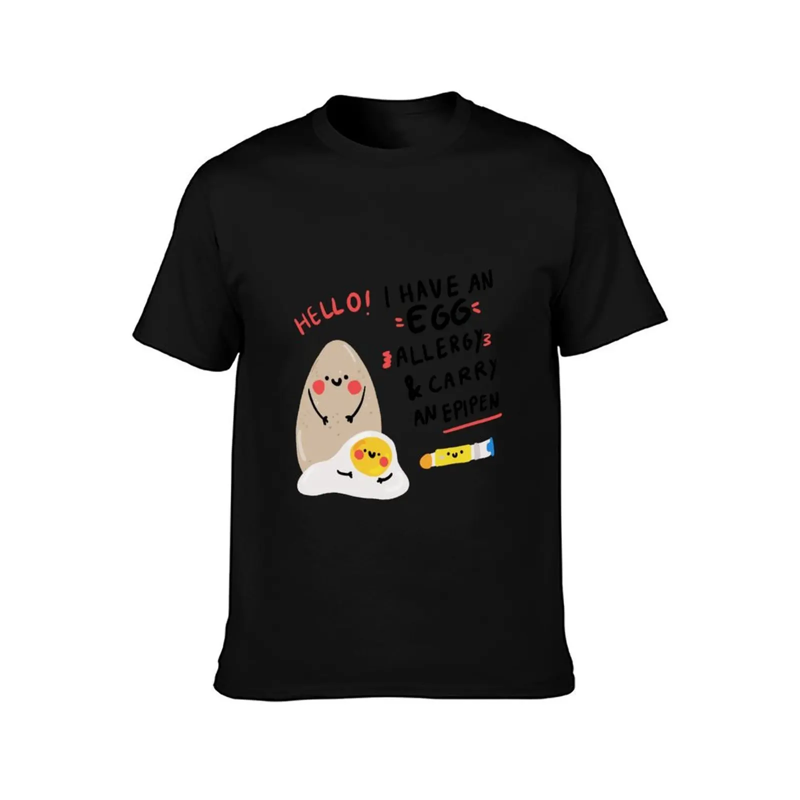 Egg Allergy Epipen Awareness T-Shirt Lightweight Gym Training T-Shirt