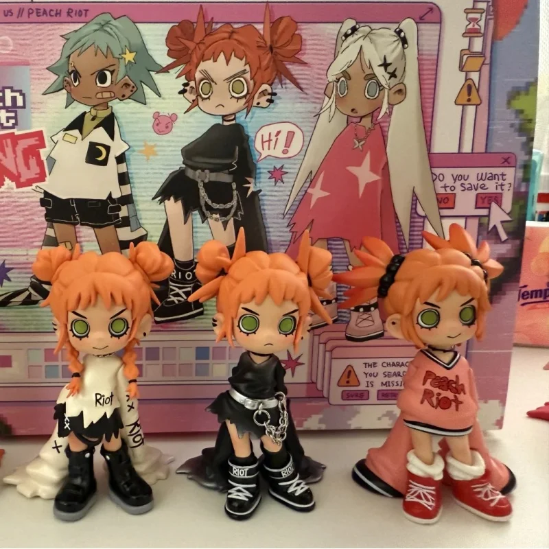 

Lil Peach Riot Series Blind Box Small Rebellion Gigi Frankie Model Kawaii Desktop Anime Character Show Decorative Gift Toy