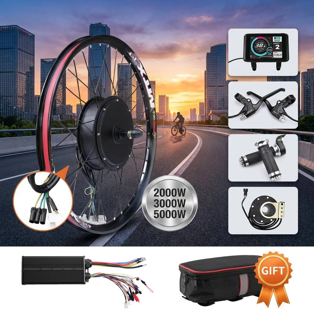 Electric Bike Kit 5000W 3000W 2000W with TFT UKC1 Display Support USB Charging S966 NFC MTX39 Rim Rear Hub Motor мотор колесо