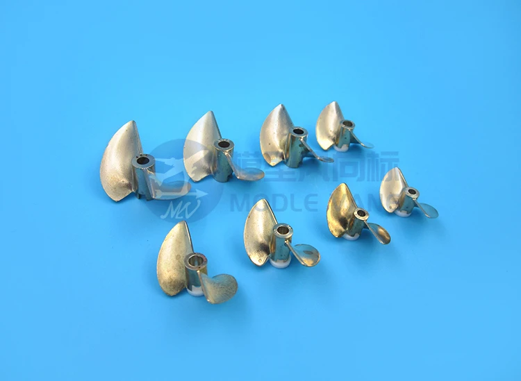 RC Boat Outer Diameter 30/32/35/38/40/43/48/50/52mm Inner D3.18/4/4.76mm Pitch 1.4mm Two-blade Copper Propeller