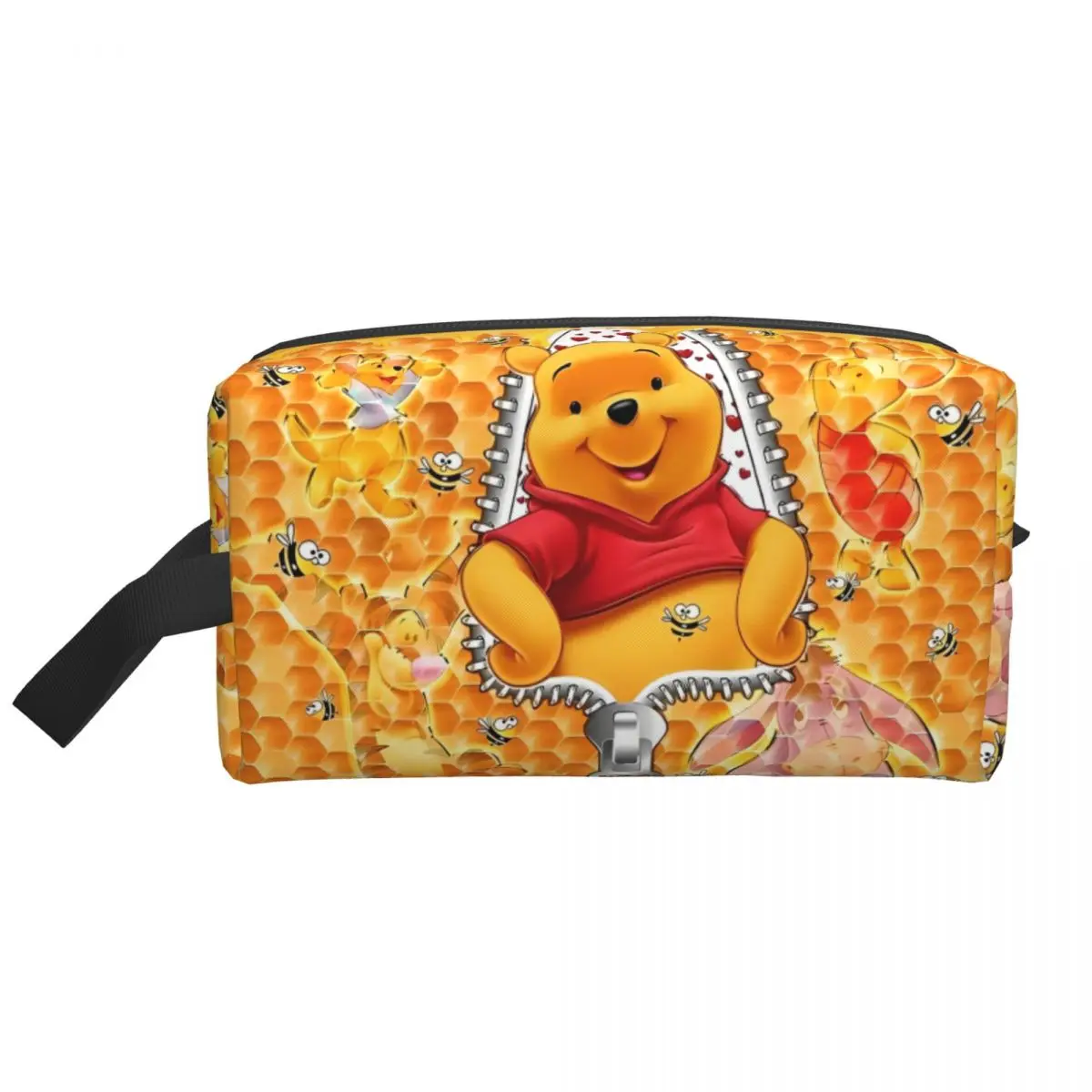 Winnie The Pooh Piglet Cartoon Fashion Cosmetic Bags Animal Restroom Makeup Bag Women's For Necessaries Storage Organizers