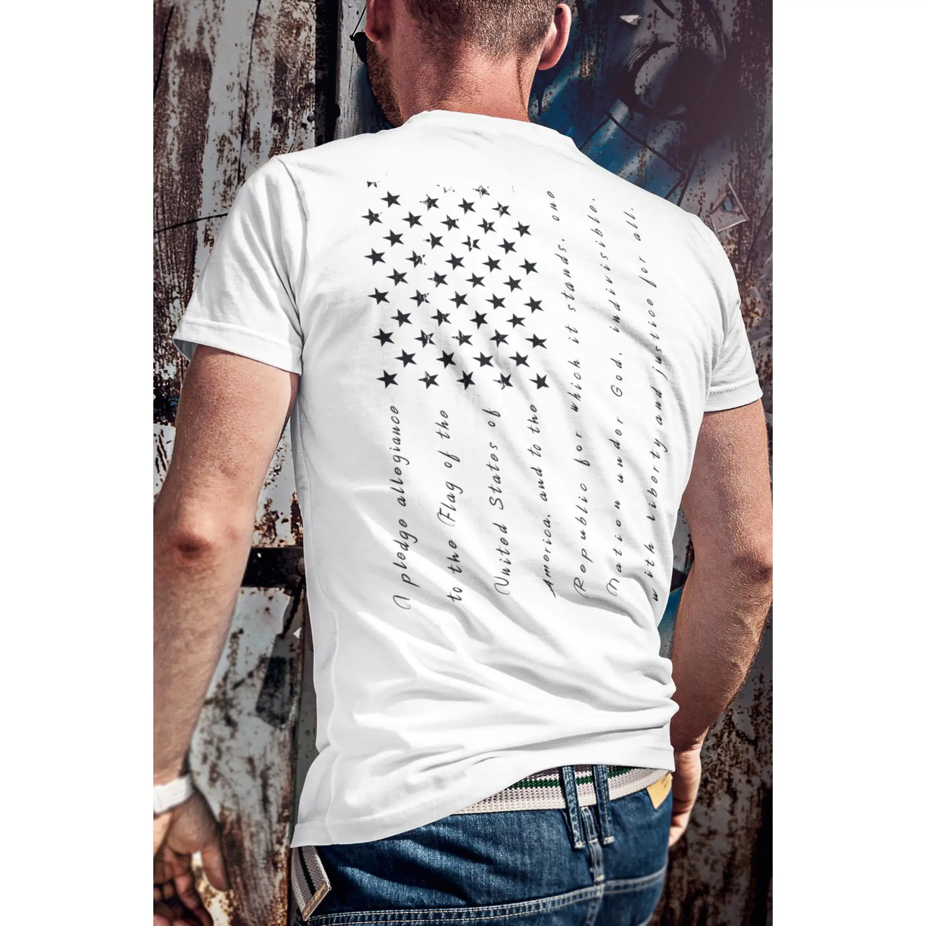 Рубашка с флагом США и патриотические рубашки с американским флагом Pledge of Allegiance