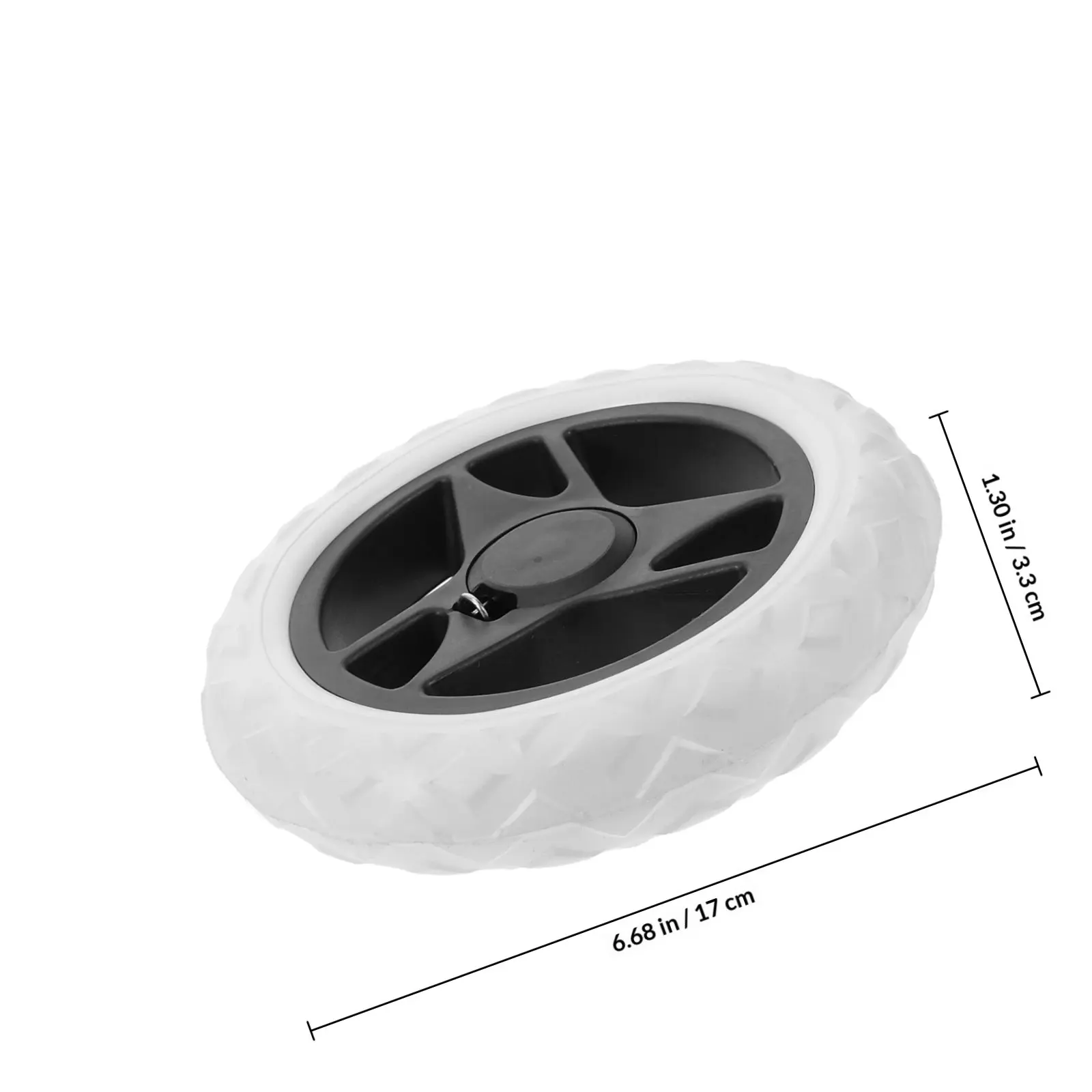 2Pcs Utility Cart Wheels 17Cm Heavy Duty Plastic Grocery Trolley Wheel for Laundry Rolling Cart Shopping Basket Replacement