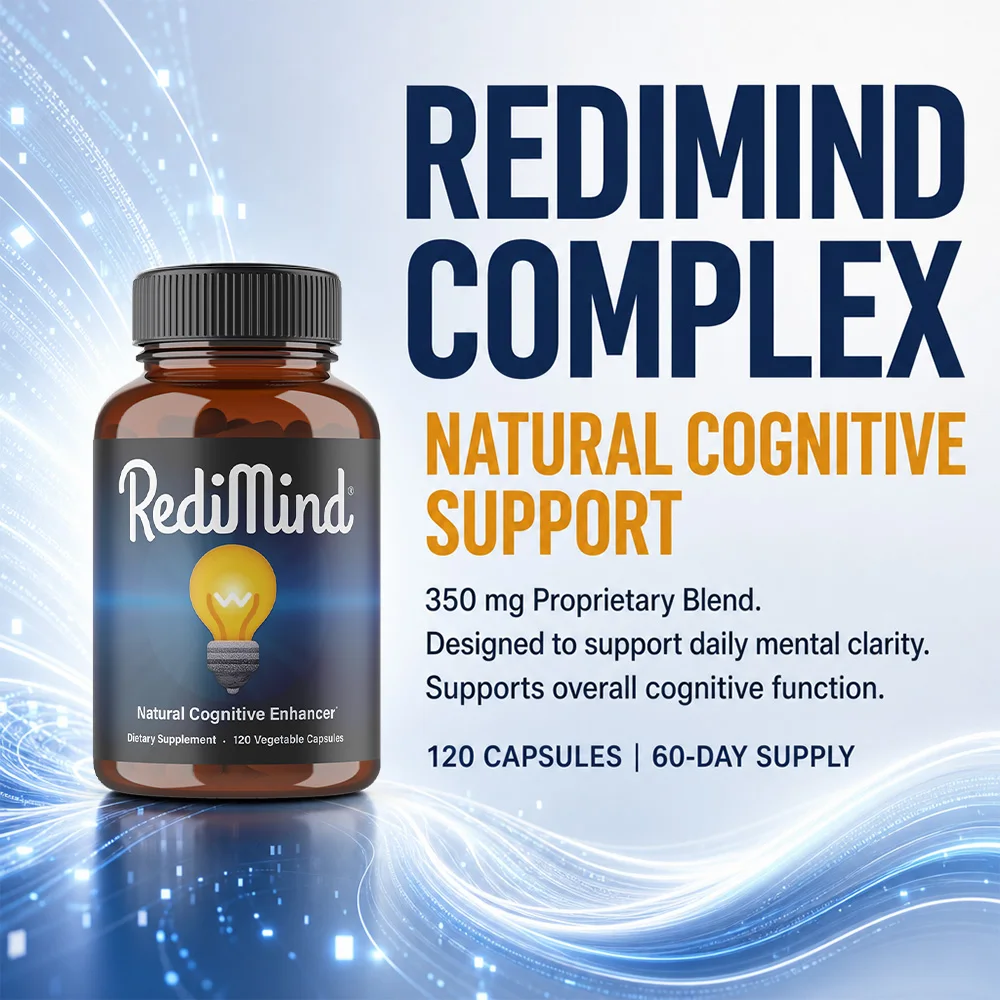 RediMind Cognitive Enhancement Supplement with Ginkgo Biloba & Bacopa Monnieri, Nutritional Supplement for Mental Clarity, Focus
