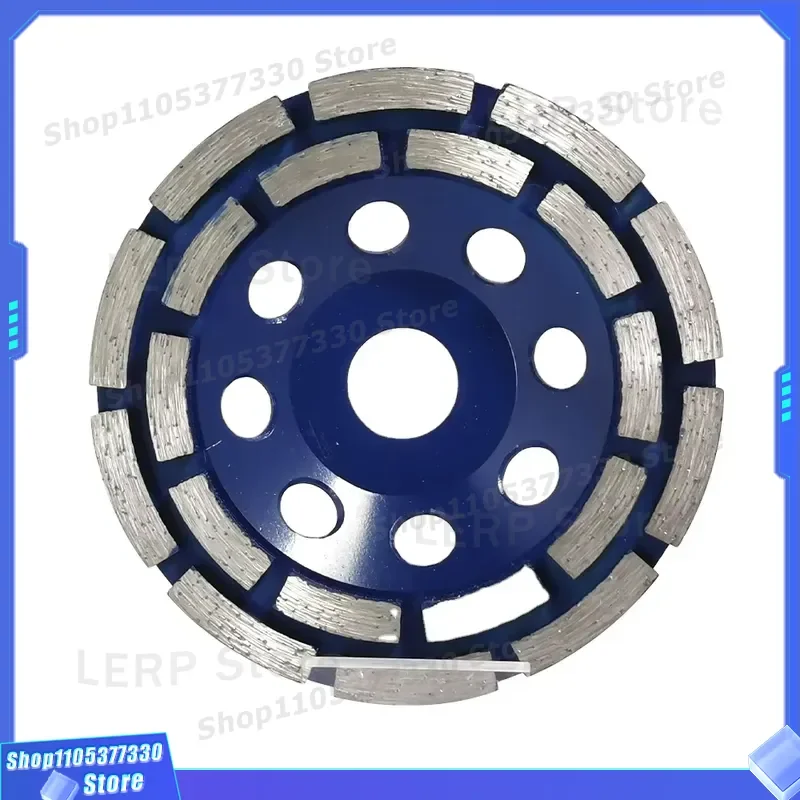 5 Inch Double Row Segmented Diamond Cup Wheel for Concrete Floor Grinding Polishing Tool Heavy Duty Abrasive Disc Grinder