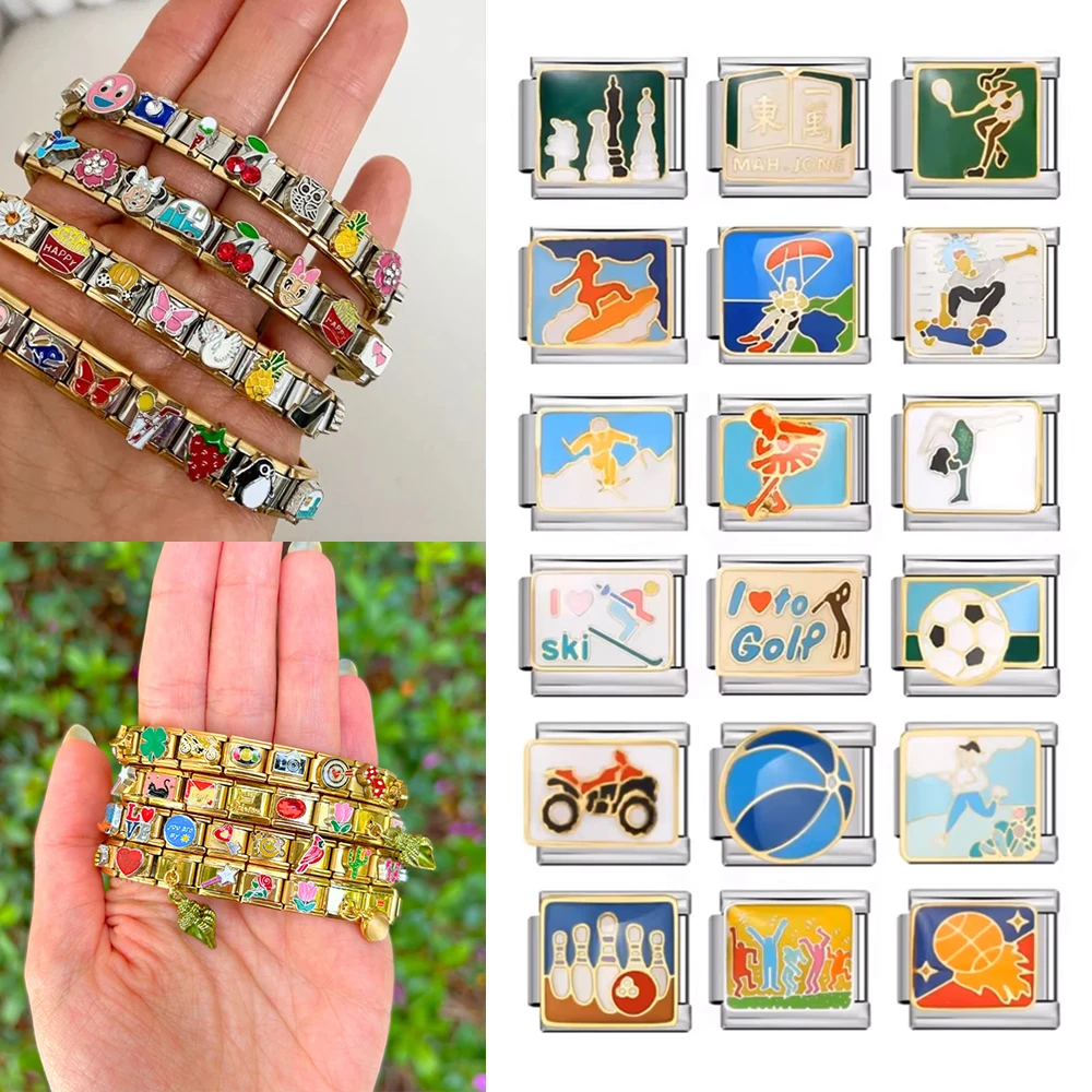 Итальянский-Шарм-модный-спорт-серфинг-катание-на-лыжах-танцы-йога-звено-подходит-для-браслета-из-нержавеющей-стали-9-мм-сделай-сам-изготовление-бусин-ювелирные-изделия-подарок