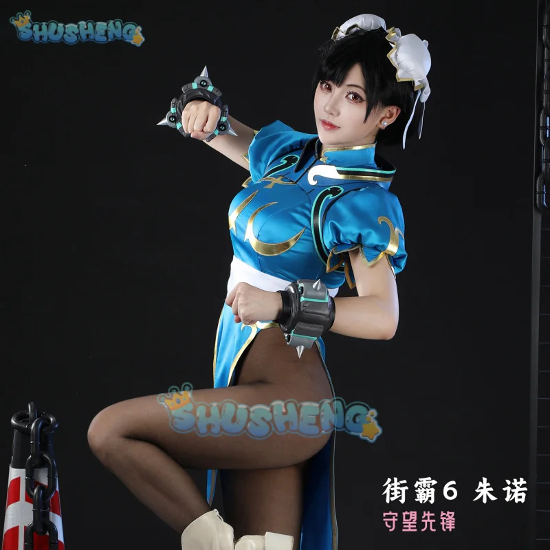 

Overwatch Linkage Street Fighter 6 Juno Chun-Li Cosplay Costume Uniform Halloween Carnival Party Christmas Play Role Clothing