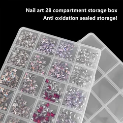 Multifunctional Clear Plastic Organizer Box With Grids Container Nail Art Storage Box For Beads Organizer Art Diy Jewelry