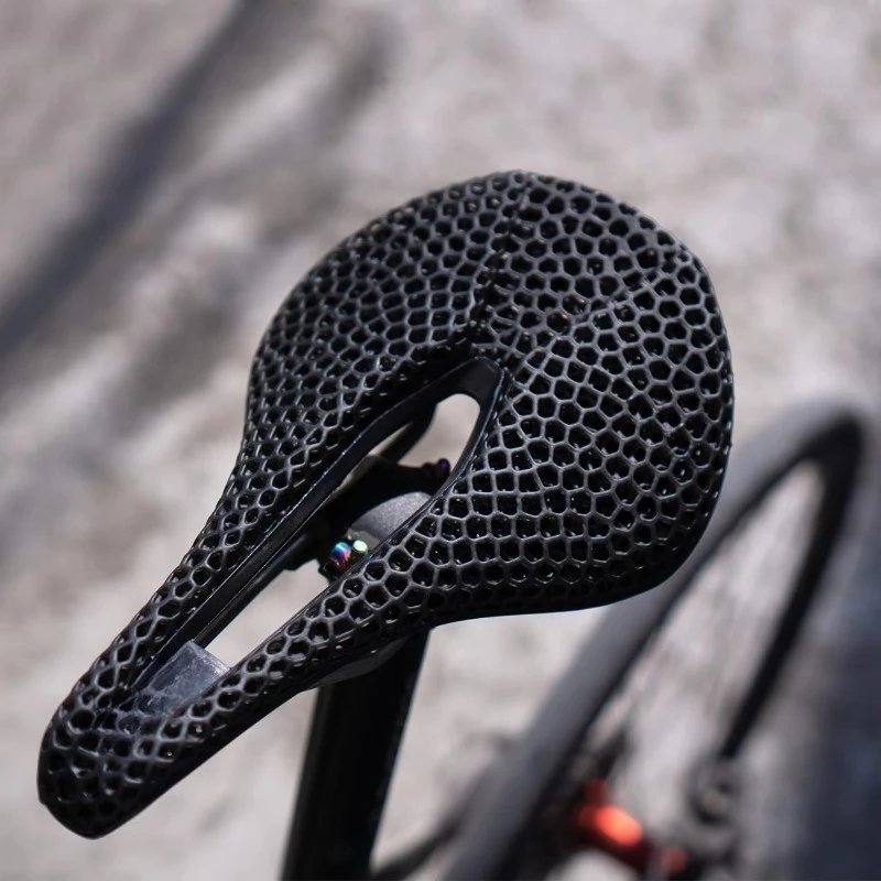 Bicycle 3D Printed Saddle Titanium Carbon Track, Material Comfortable Road Bike