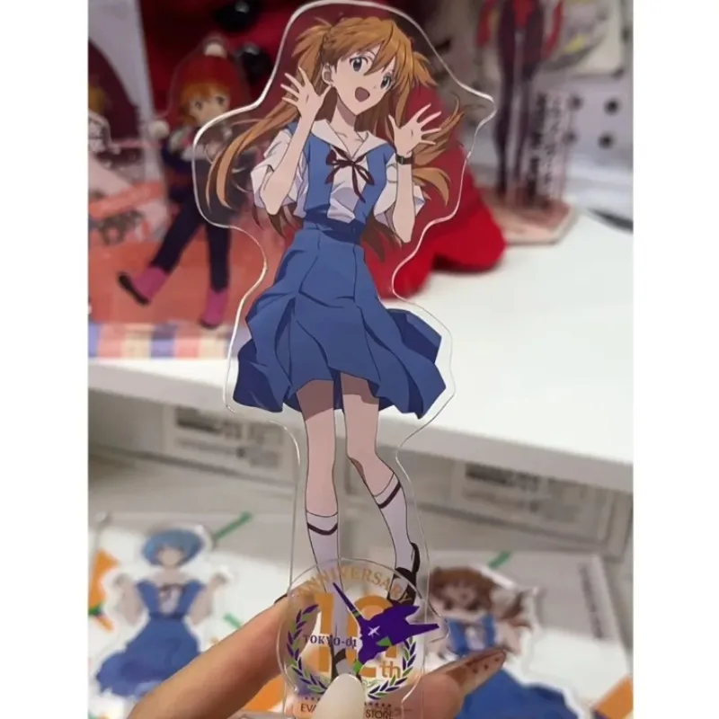 OligAsuka Langley Soryu Figure Acrylique Stand Card, Anime Ayanami Rei, Desk Stand Signs, Evangelion Decorations Gifts, Ornements
