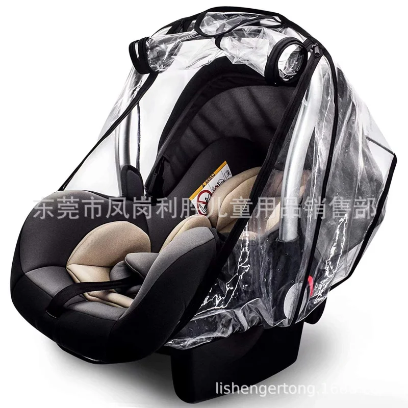 Eva Transparent Baby Trolley Rain Cover Safety Seat Rain Cover Baby Stroller Rain Cover Rain Cover Dust Cover