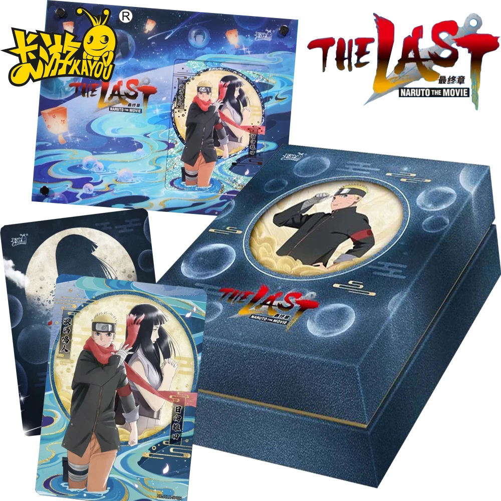 Caja de Regalo Conmemorativa Original KAYOU Naruto Card Brick, Versión de la Película de Anime THE LAST, Tarjetas Clásicas de Colección del Protagonista