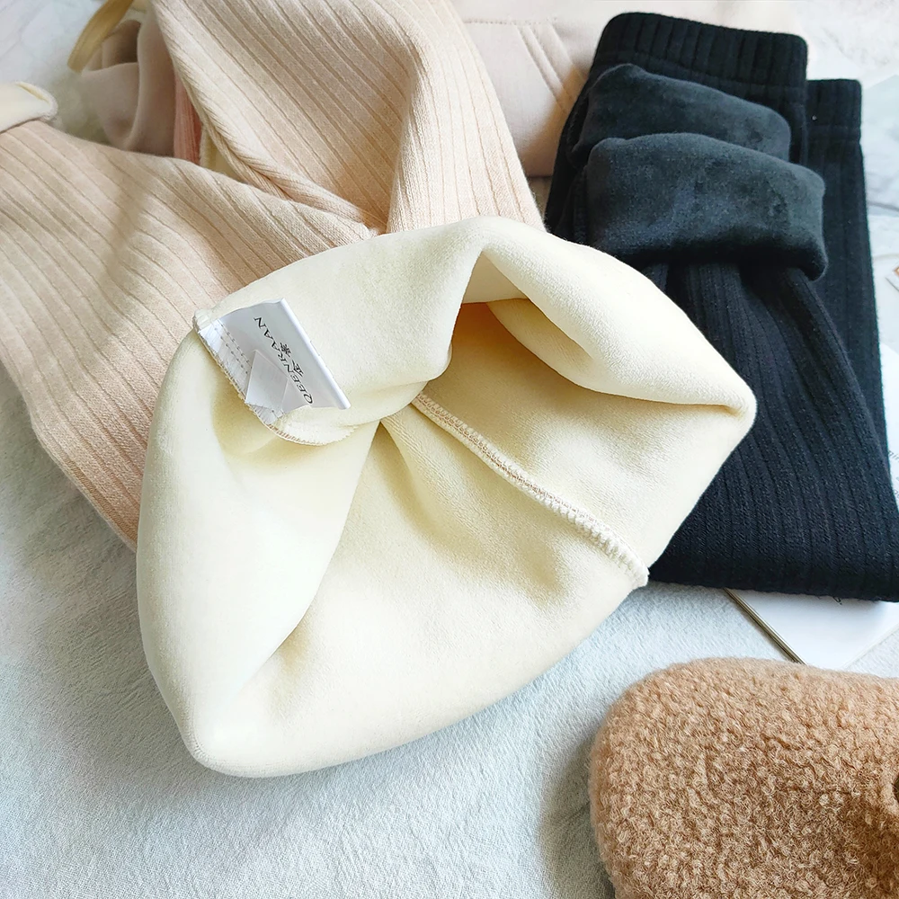 ملابس الاطفال رشاقته الدافئة الكشمير السراويل للفتيات الخريف الشتاء الكورية الأطفال زائد المخملية السراويل الفتيات يغطي الرجل #5