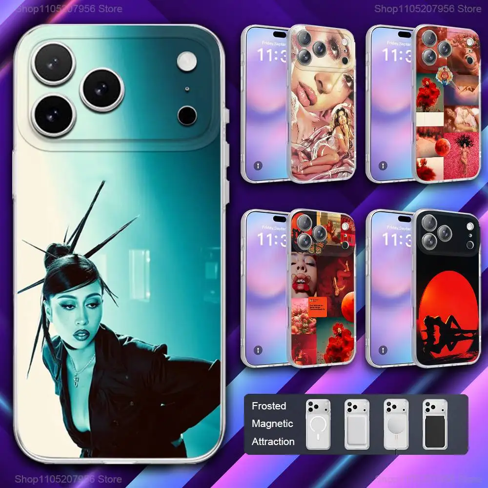 

K-Kali Singer U-Uchis For iPhone 11,12,15,14,13,17,16,Pro,Plus,E,Max,Air,Mini Magnetic Frosted Cover Phone Case