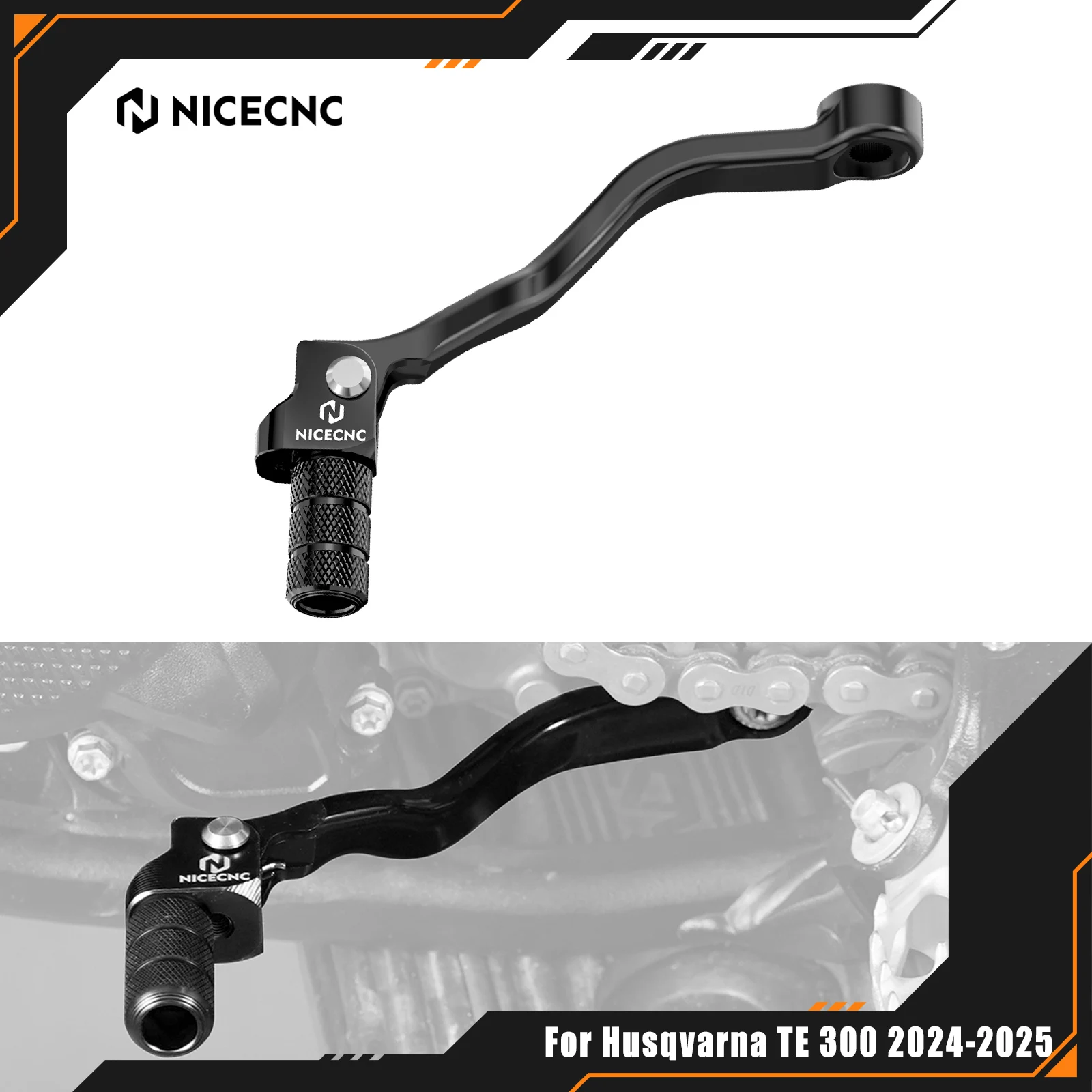 

NICECNC For Husqvarna TE 300 TE 250 150 2024-2025 TX 300 TC 125 TC 250 2023-2025 Forged Shift Lever Folding Tip For KTM EXC 300
