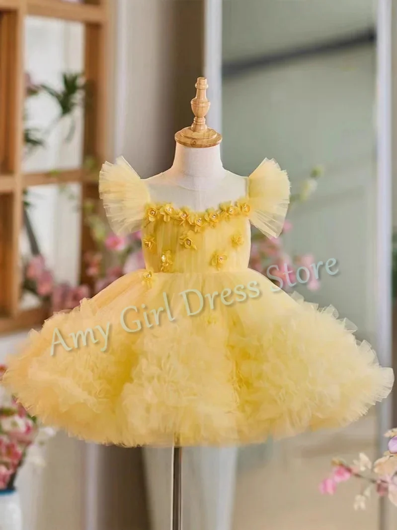 robe-de-demoiselle-d'honneur-jaune-personnalisee-pour-mariage-avec-appliques-florales-perles-tulle-longueur-aux-genoux-robe-de-bal-pour-petite-fille-pour-anniversaire-banquet