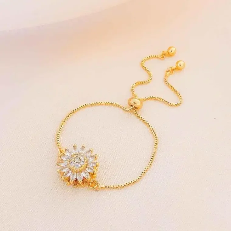 Sunflower Bracelet - Unisex Design, Metal Coating, Symbol of Resilience, Positivity, and Tranquility, Perfect for Inner Peace and Relaxation