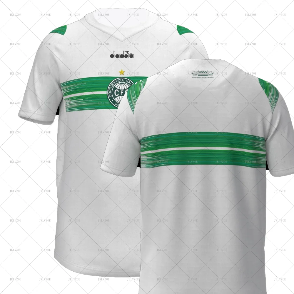 حار بيع 25 جديد البرازيل كرة القدم التدريب الفانيلة الرجال جيرسي الكبار و قمصان أطفال لمحبي Coritiba ثلاثية الأبعاد شبكة كرة القدم قميص رياضي #2