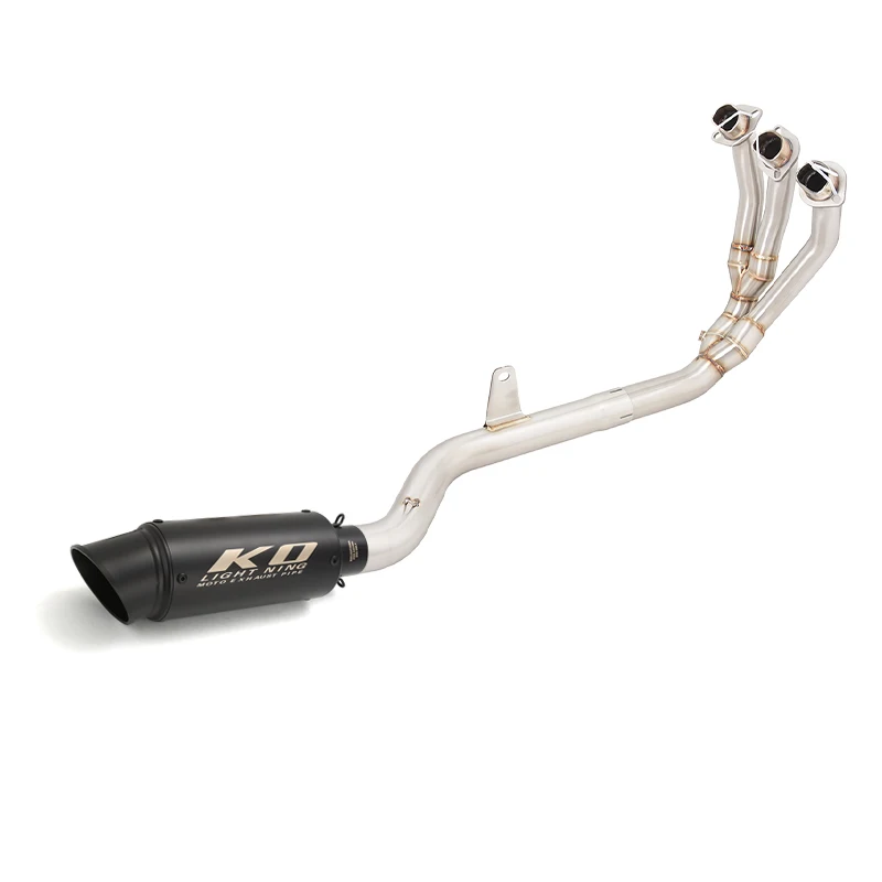 Para Triumph Trident 660 2021-2025, Triumph Tiger 660/660 Sport 2022-2025: Sistema de escape de motocicleta, silenciador trasero y tubo de conexión del cabezal.