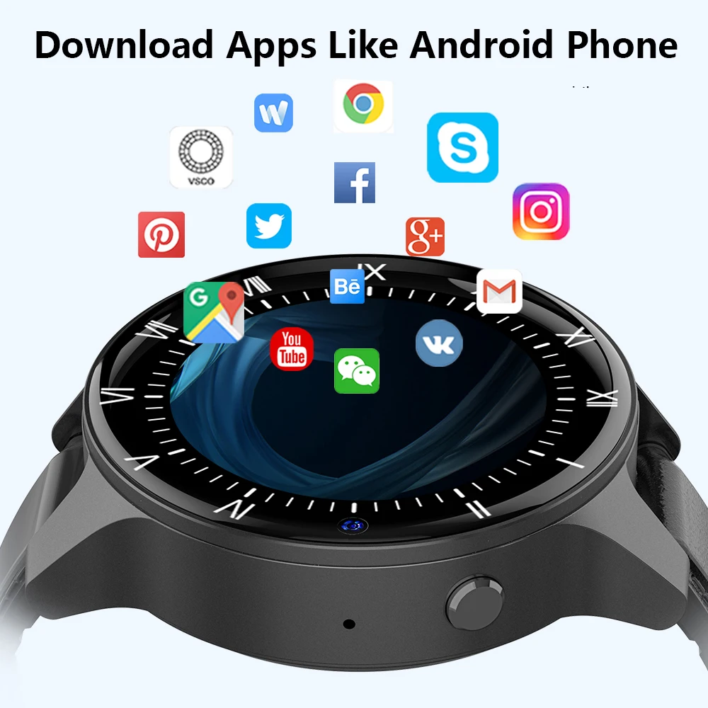 Smart Watch Men 4G Global Call IP68 Waterproof Dual Camera Altimeter Barometer Sensor Dual Core MTK6762 Android 10 Smartwatch