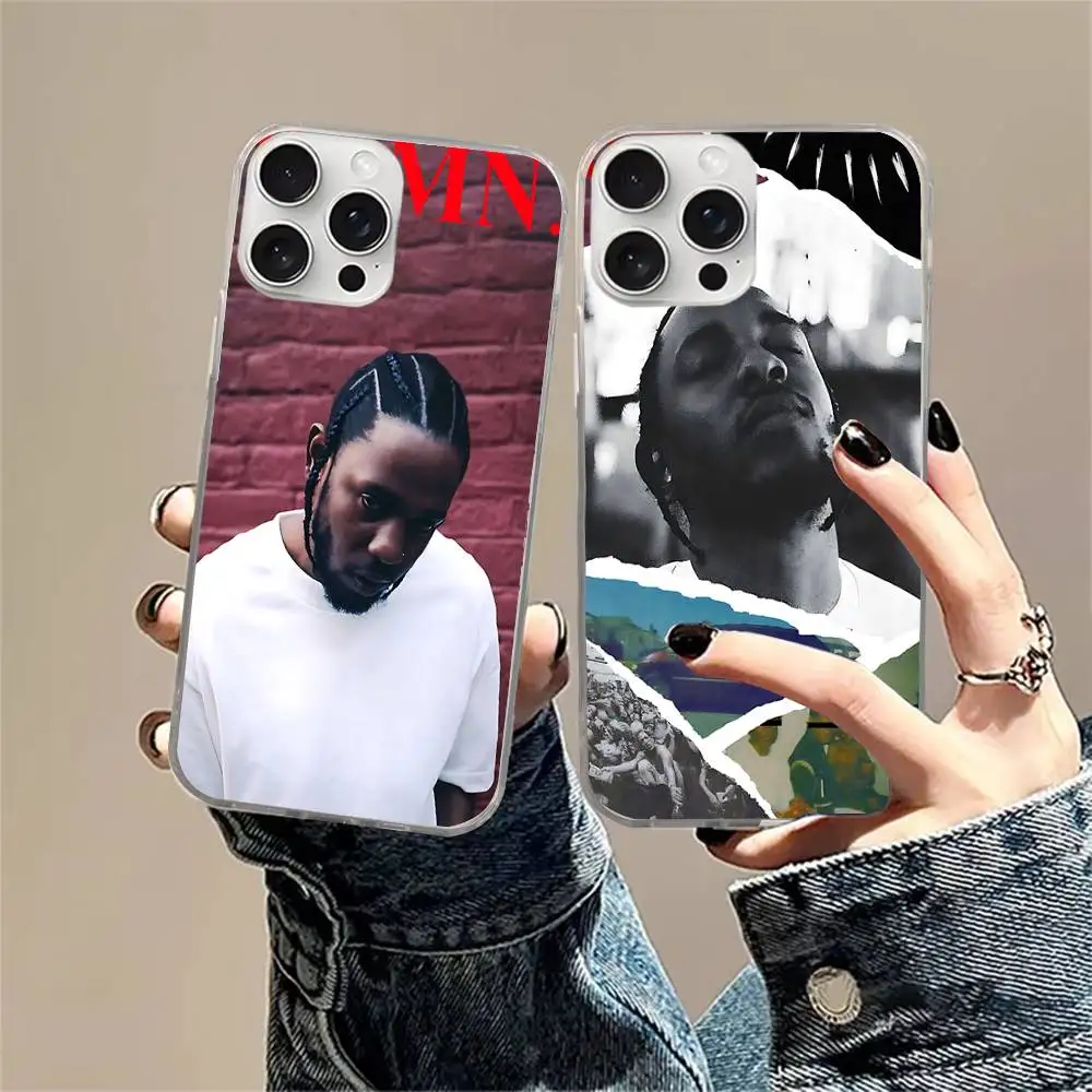 

Kendrick Lamar Minimalist Phone Case For iPhone 17 Pro Max 16 15 14 13 12 11 Water Ripple Silver Protective Cover